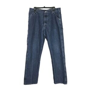 VTG Wrangler Carpenter Jeans 36 X 34 Cargo Mens Workwear Medium Wash
